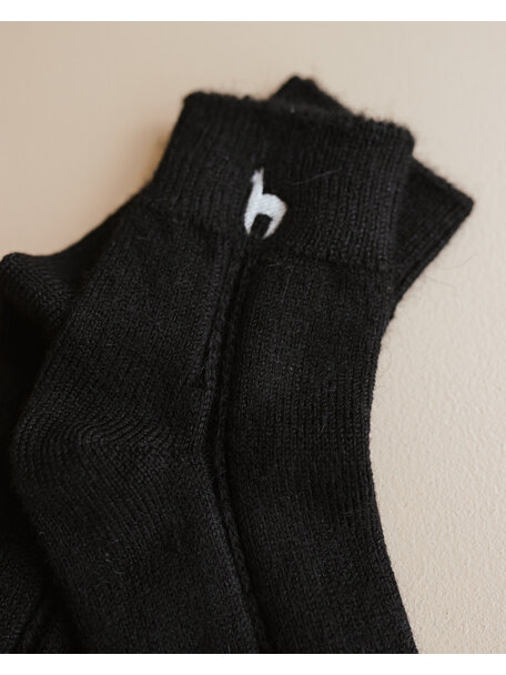 Apu Kuntur Socks from alpaca wool half height - black