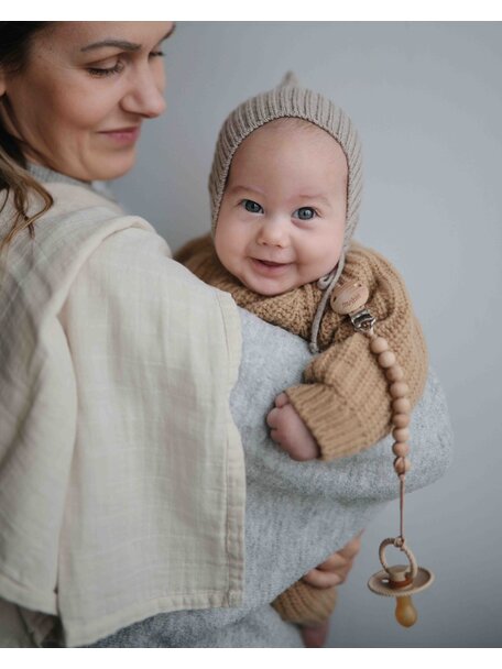 Mushie Pacifier chain Eva - cloud/wood