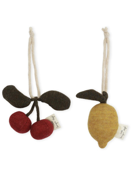 Konges Sløjd Activity toy 2 pack - cherries/lemon