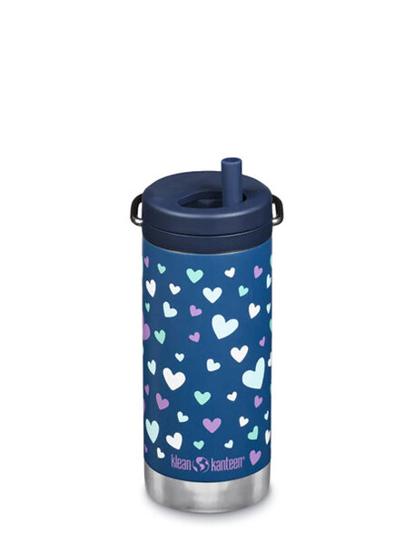 Klean Kanteen Insulated TKWide 355 ml with twist cap - navy hearts