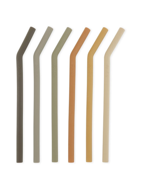 Konges Sløjd Straw 6  pack - stone mix