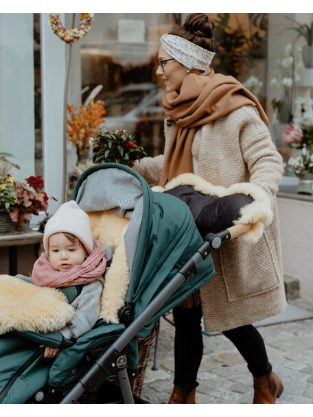 Naturkind Lambskin Stroller Muff - sand