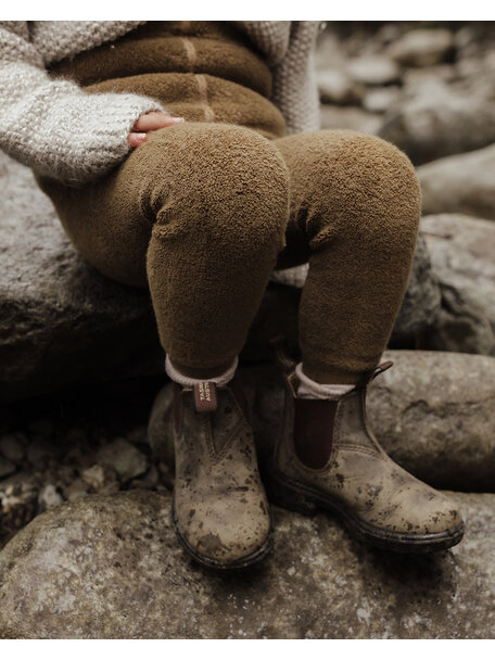 Silly Silas Footless teddy warmy tights - acorn brown