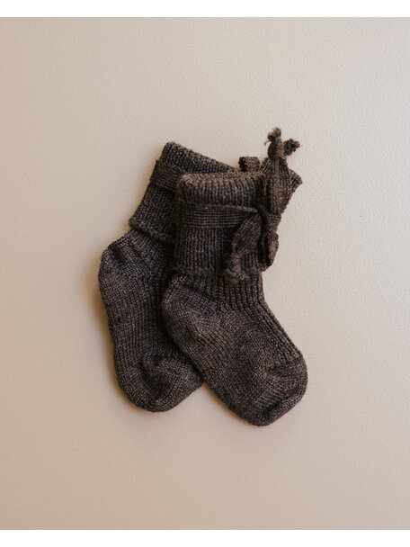 Hirsch Natur Newborn Socks Wool - Brown (Ziloen exclusive)