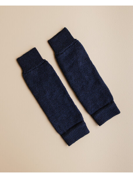 Hirsch Natur Leg Warmers for Kids - navy