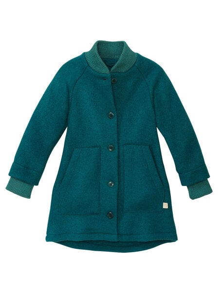 Disana Children's coat made of merino wool - pacific