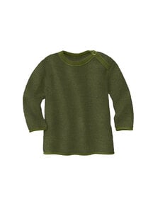 Disana Merino sweater - olive/anthracite