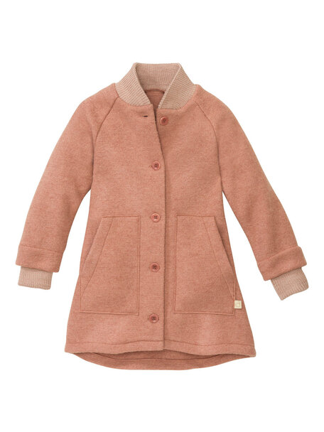 Disana Children's coat made of merino wool - rose