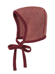 Disana Baby bonnet merino wool - cassis/rose