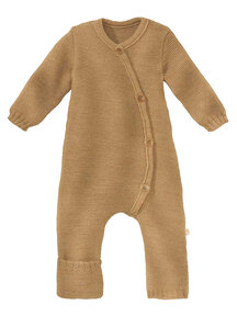 Disana Merino wool knitted overall - caramel