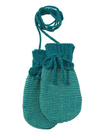 Disana Baby mittens organic merino wool - pacific/mint Disana Baby mittens organic merino wool - pacific/mint