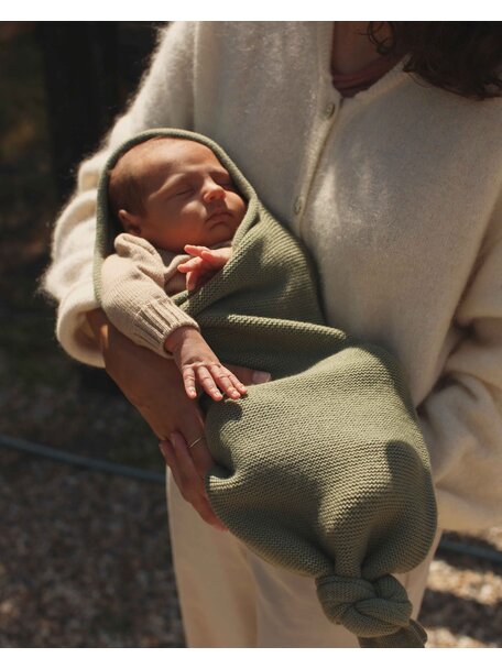 Hvid Baby cocoon merino wool - artichoke