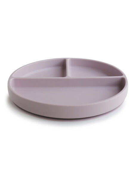 Mushie Plate with stay-put suction - soft lilac