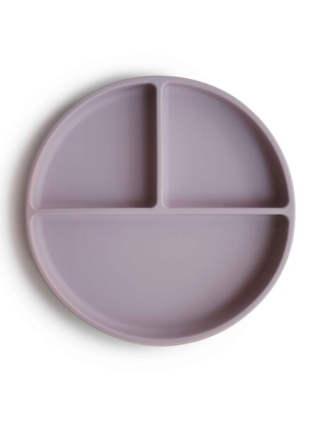 Mushie Plate with stay-put suction - soft lilac