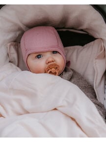 Joha Bonnet of wool - Old rose