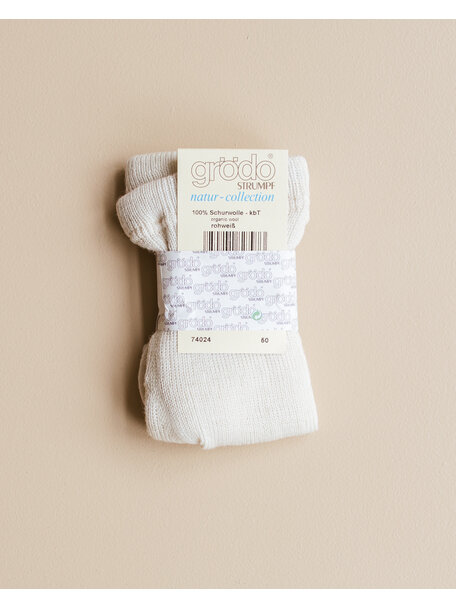 Grödo Baby Tights Wool - White/Natural