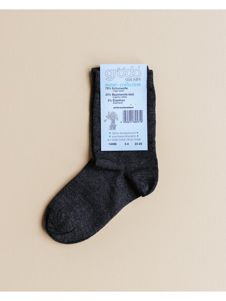 Grödo Kids Socks Wool/Cotton - Anthracite