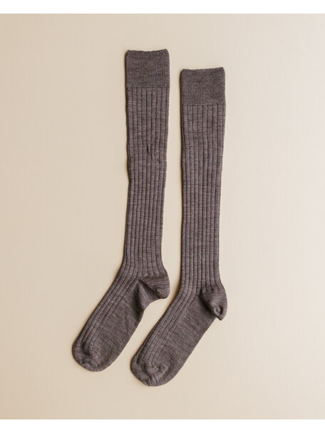 Grödo Woolen knee socks - brown melange