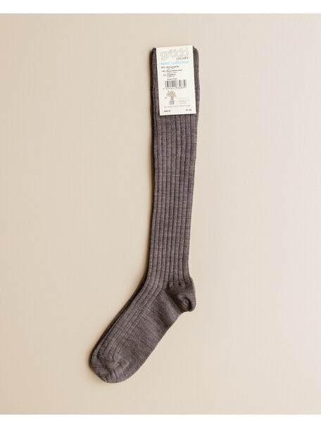 Grödo Woolen knee socks - brown melange
