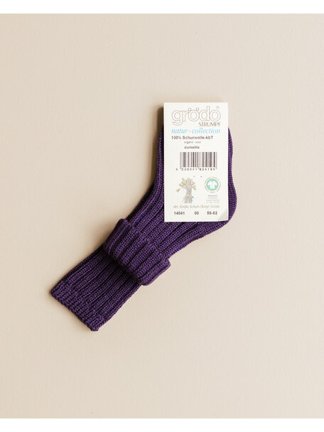 Grödo Thick Baby Socks Wool - Purple
