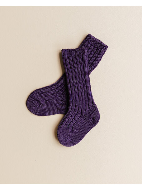 Grödo Thick Baby Socks Wool - Purple