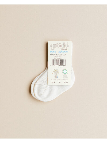 Grödo Baby Socks Wool - White/Natural