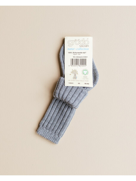 Grödo Thick Baby Socks Wool - grey