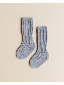 Grödo Thick Baby Socks Wool - grey