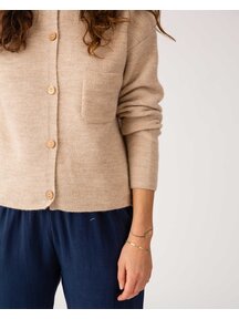 Matona Undyed women's cardigan - camel