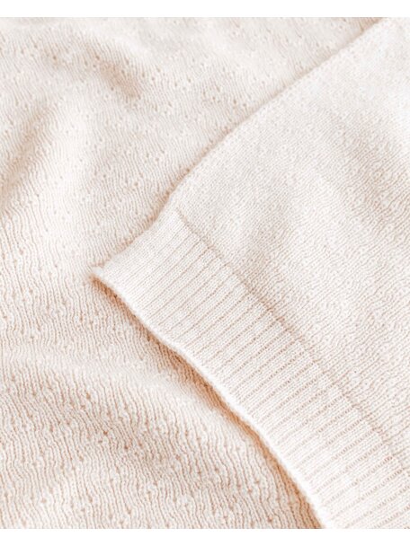 Hvid Merino wool baby blanket Dora - cream