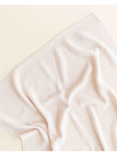 Hvid Merino wool baby blanket Dora - cream