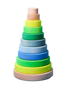 Grimm's Stacking Tower - neon green