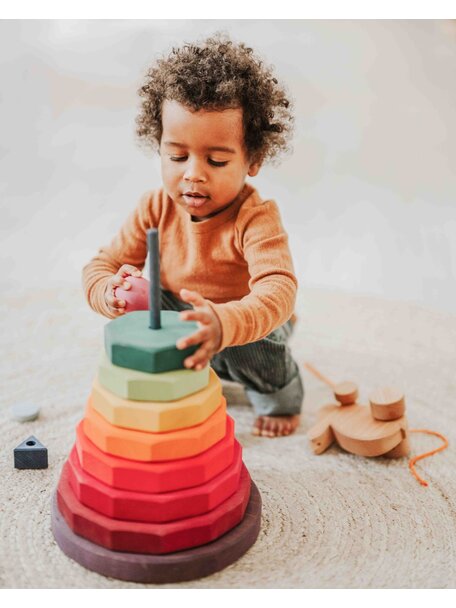 Grimm's Geometrical stacking tower - rainbow