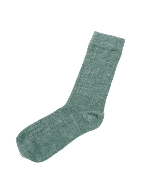 Joha Wool rib socks adults - sage