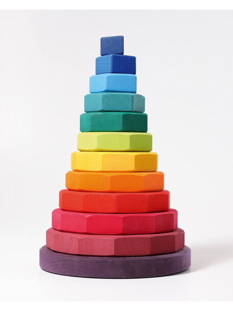 Grimm's Geometrical stacking tower - rainbow