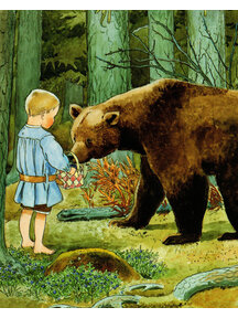 Elsa Beskow Elsa Beskow Postcard - Little Olle and the Bear
