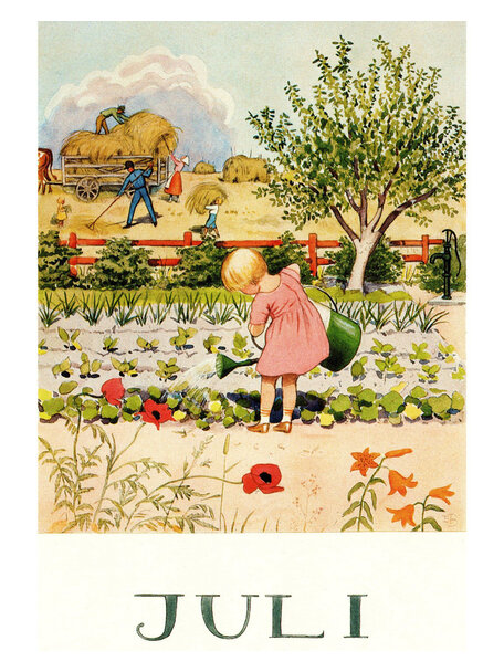 Elsa Beskow Elsa Beskow Postcard - July (Juli)