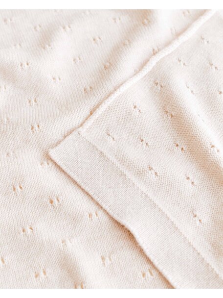 Hvid Merino wool baby blanket Bibi - cream