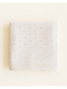 Hvid Merino wool baby blanket Bibi - cream