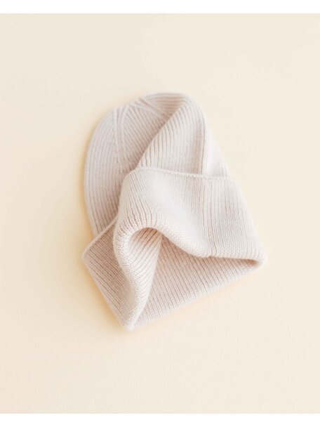 Hvid Beanie Fonzie newborn - cream