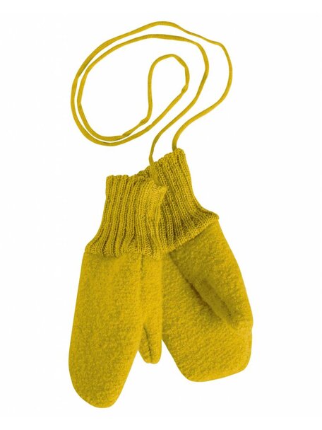 Disana Mittens Boiled Wool - Curry