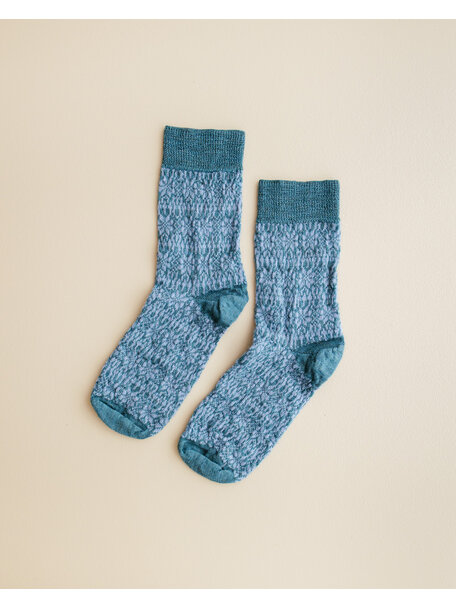 Hirsch Natur Norwegian children's socks - turquoise