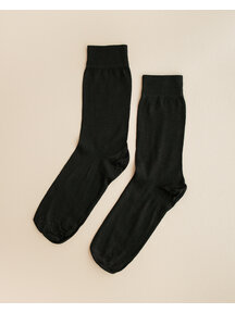 Hirsch Natur Silk socks for adults - black