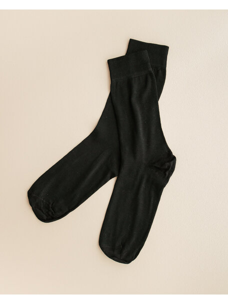 Hirsch Natur Silk socks for adults - black