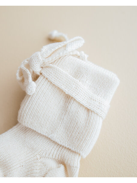 Hirsch Natur Cotton newborn socks - natural