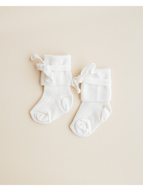 Hirsch Natur Cotton newborn socks - natural