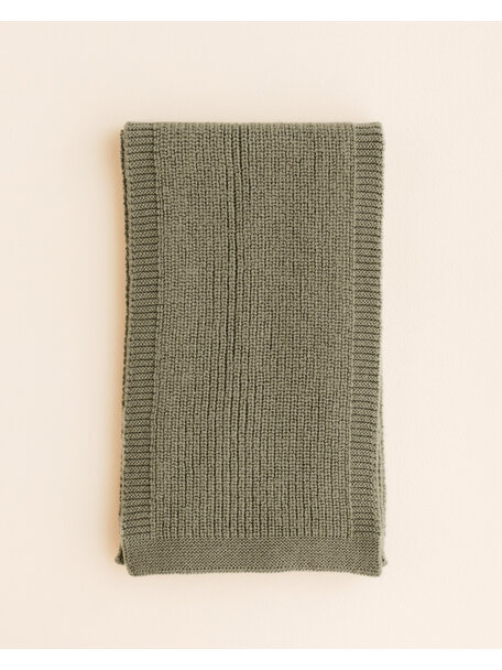 Hvid Wool scarf Gustave - artichoke