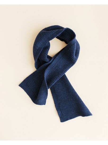 Hvid Wool scarf Gustave - blue