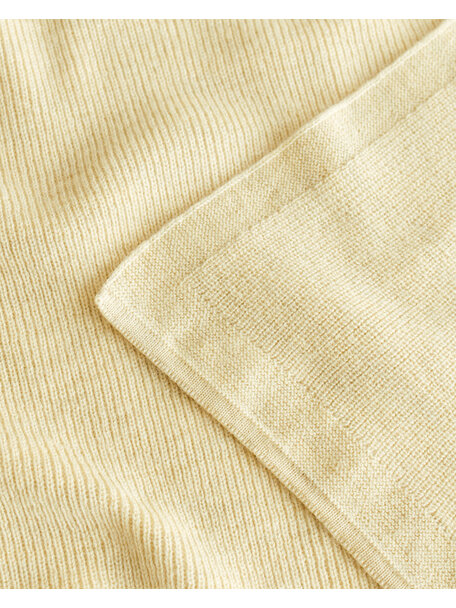 Hvid Merino wool blanket Felix - light yellow