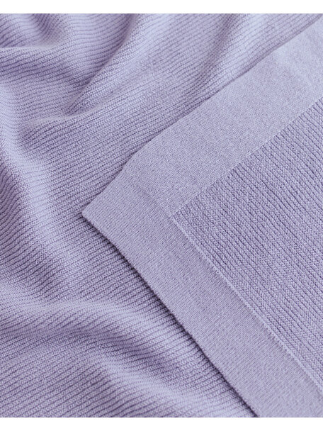 Hvid Merino wool blanket Gust - lilac